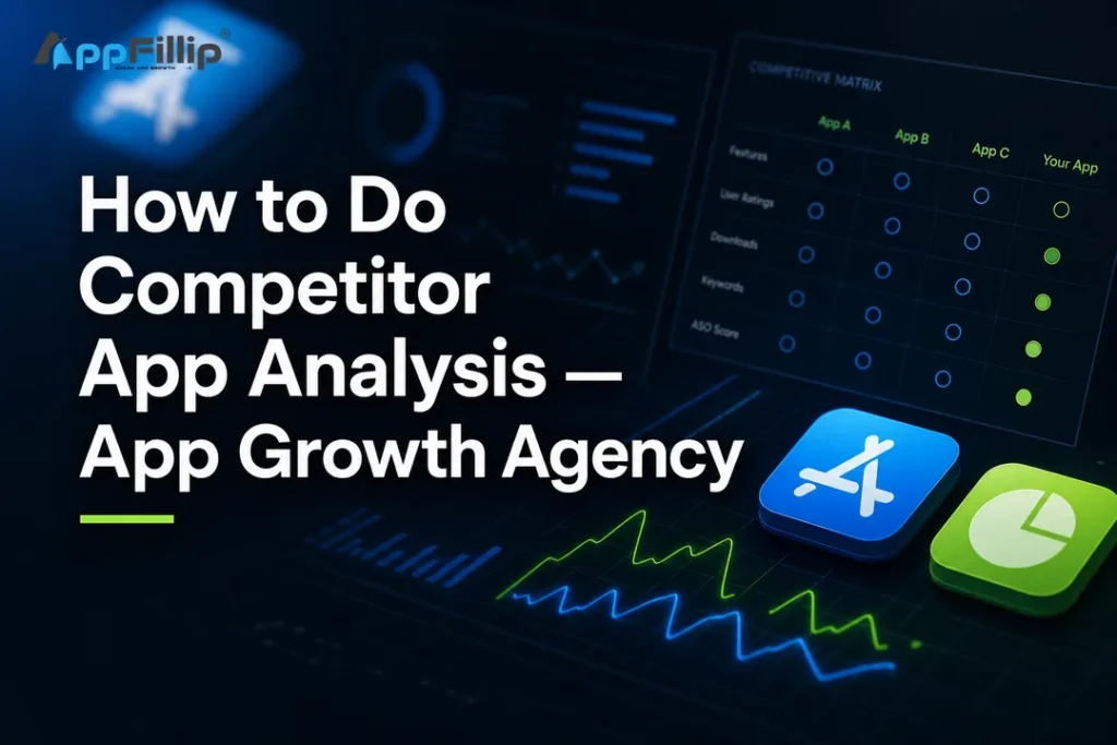 Featured cover showing competitive matrices for an app growth agency